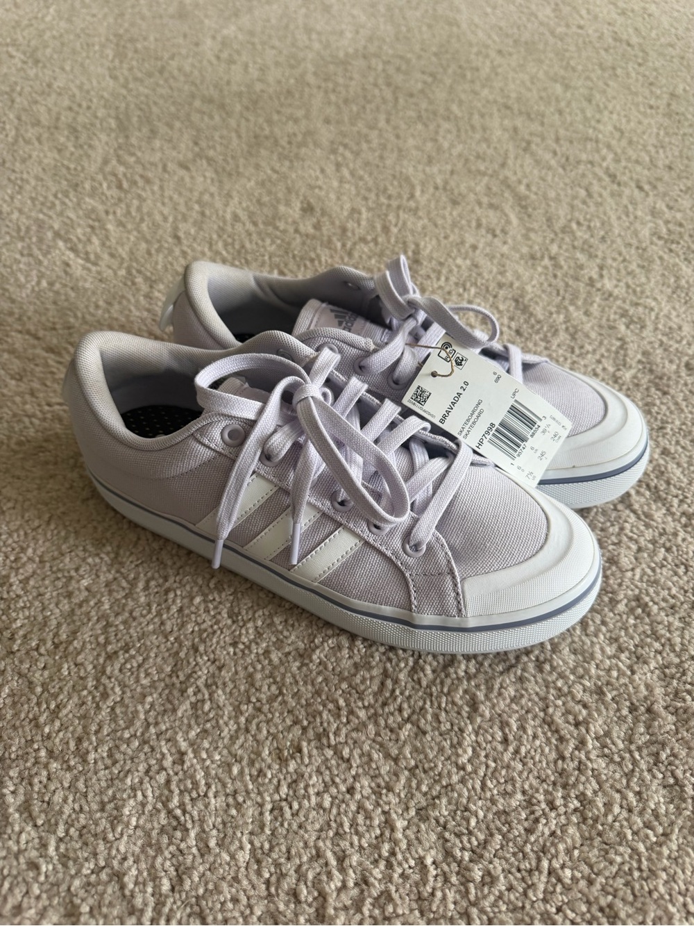 adidas Women’s Lilac Canvas Low-Top Sneakers